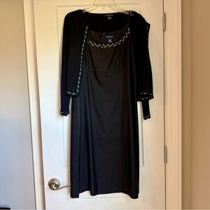 Ann Taylor Elegant Black Dress with Jacket